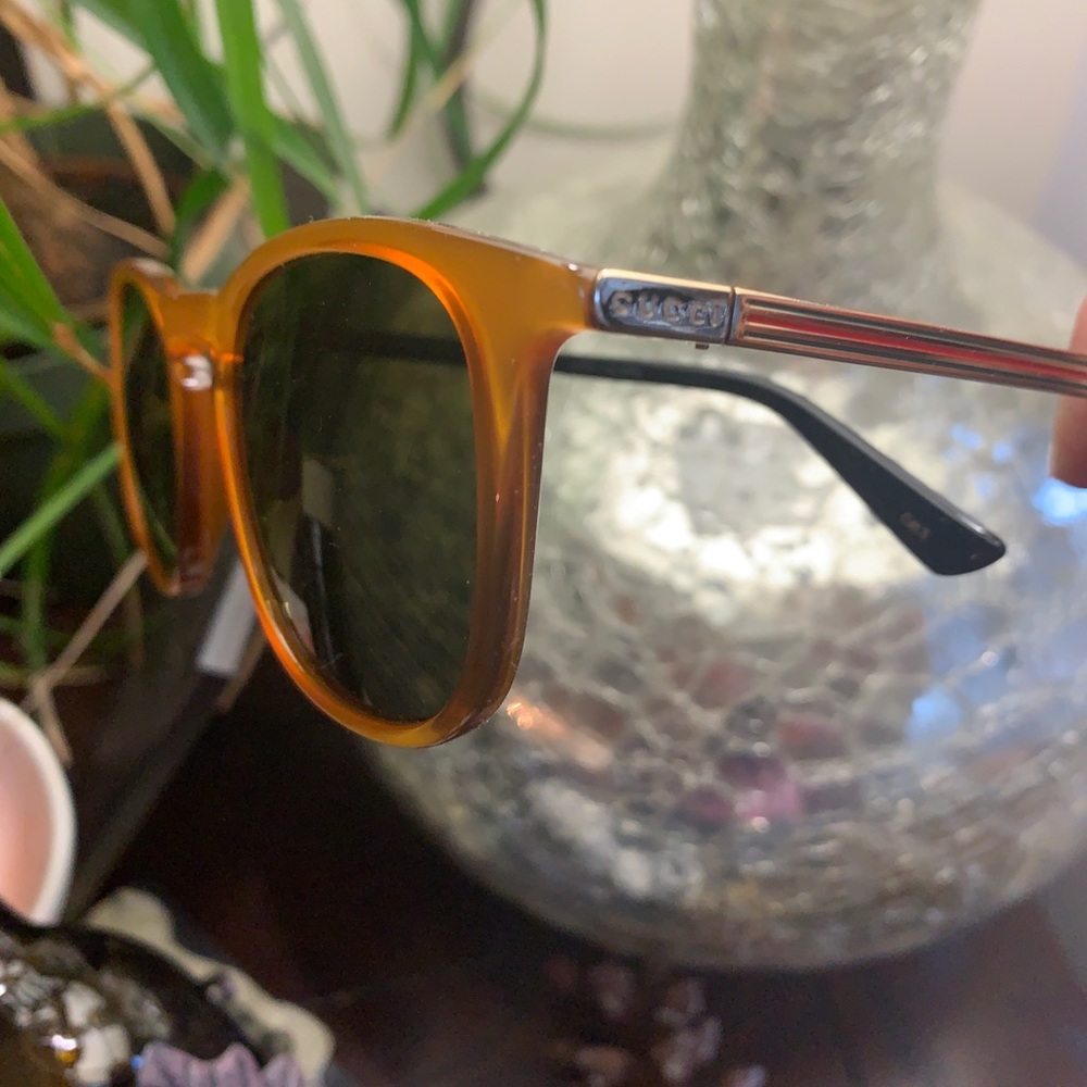 Authentic GUCCI 51 Square Acetate Metal logo sunglasses